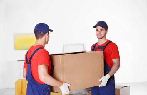Packed moving boxes prepared for a man and van move in Tufnellpark