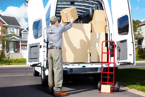 Local home moving service in Tufnell Park with moving van and packed boxes