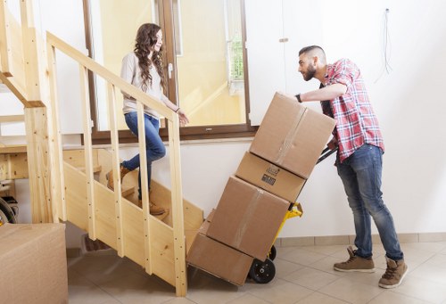 Secure van loading and safety checks during a man and van service