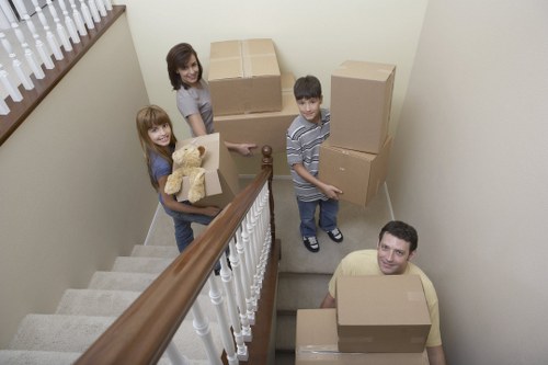 Packed student belongings ready for a move in Tufnellpark